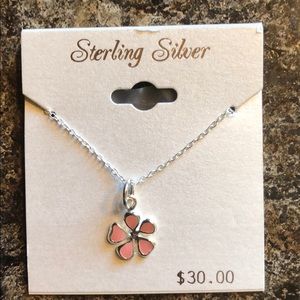 Sterling silver flower necklace